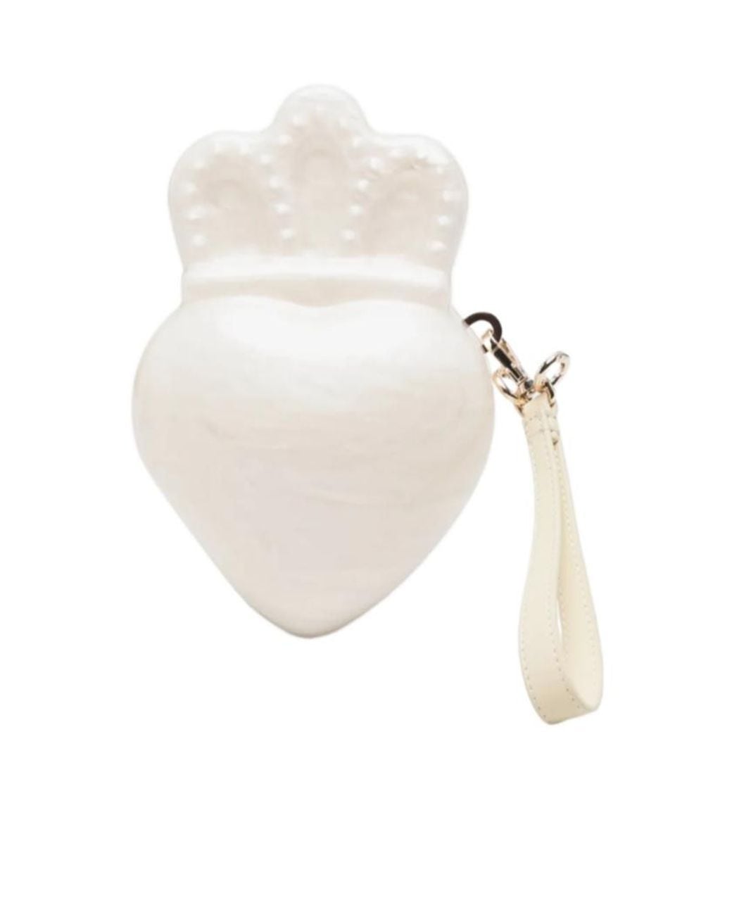 Simone Rocha White Embellished Crossbody Claddagh Bag