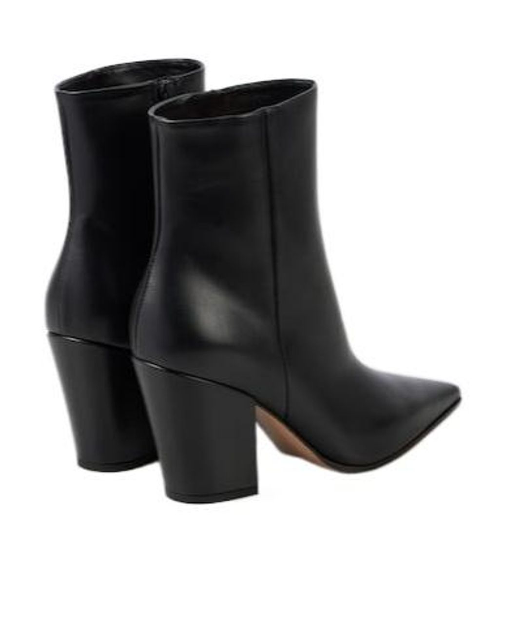 Gianvito Rossi Black Pointed Toe Zipper Leather Boots