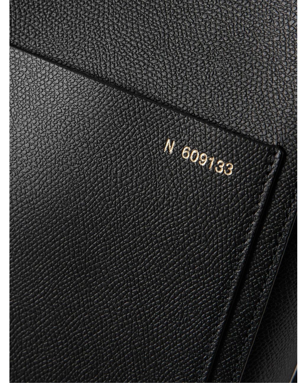 Valextra Black Open Top Mini Bucket Bag