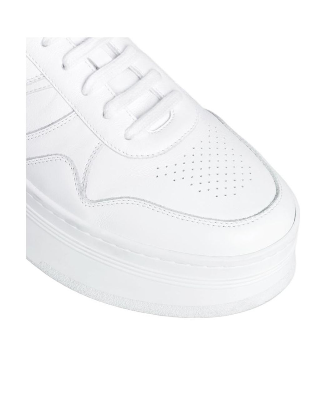 Céline White Block Sneakers With Wedge Outsole