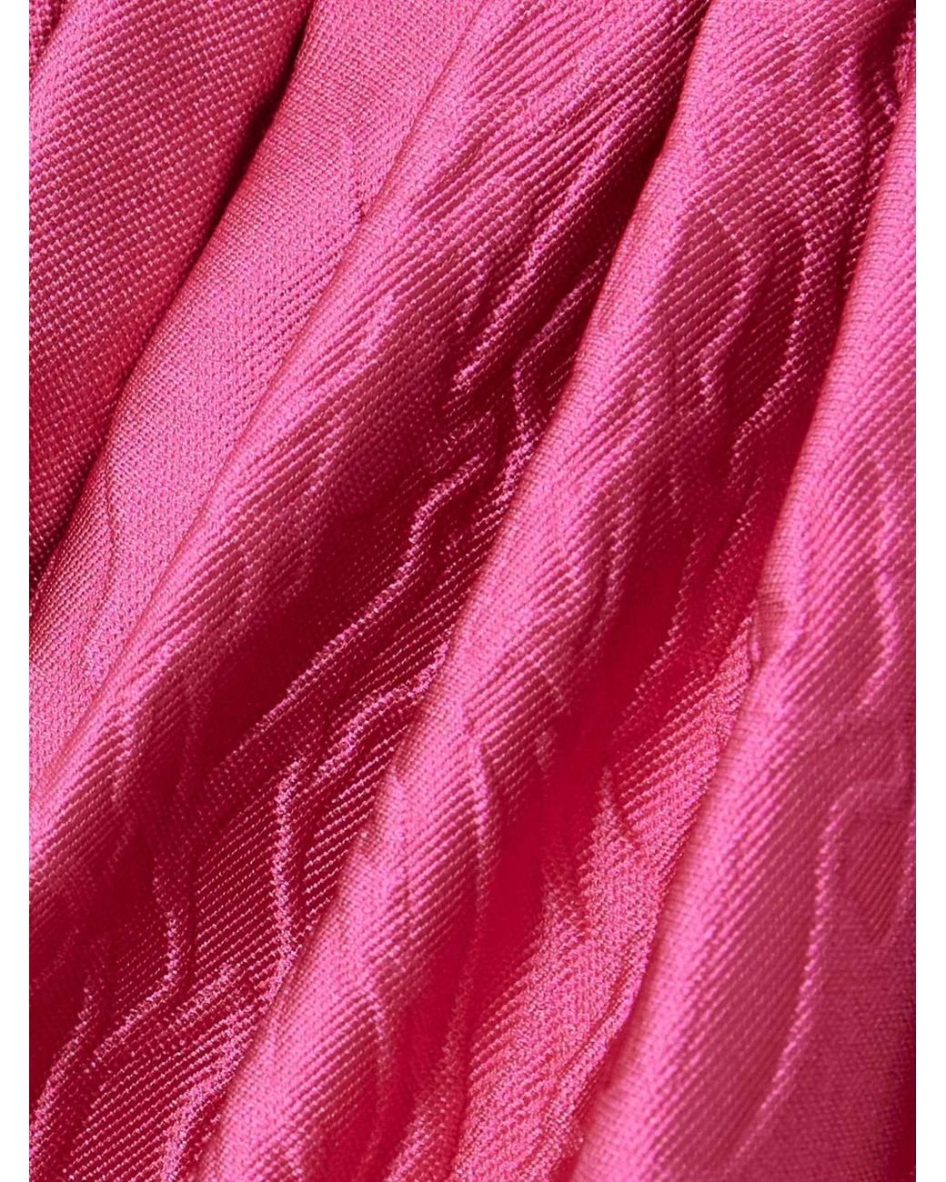 Emilia Wickstead Pink Ninette Pleated Cloqué Gown