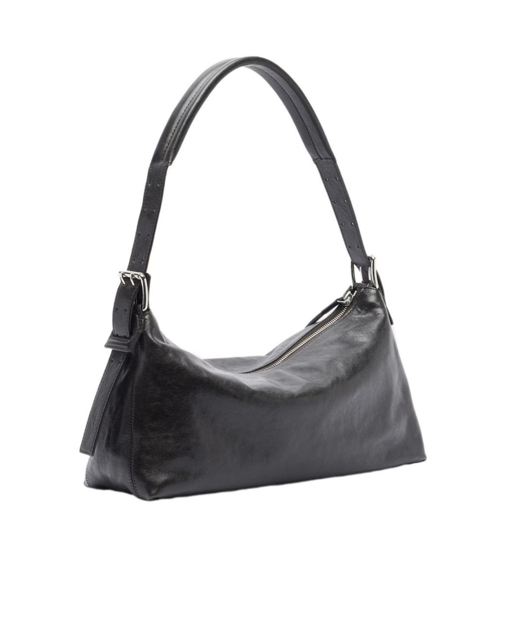 Lemaire Gray Belted Leather Shoulder Bag