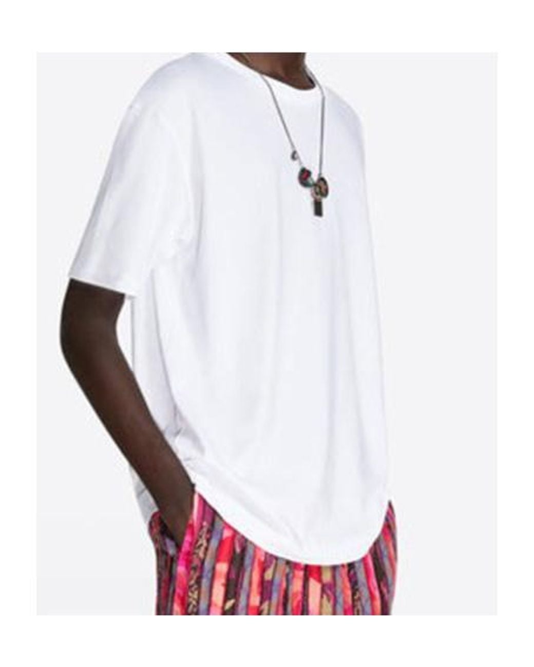 Dries Van Noten White Short-Sleeved Oversized T-Shirt for men
