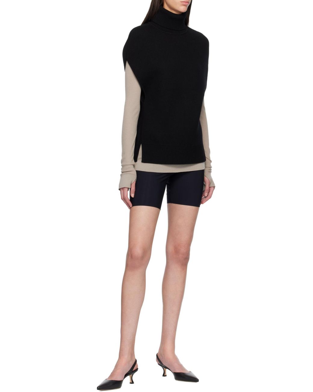 Totême Black Totême Double Knitted Cape