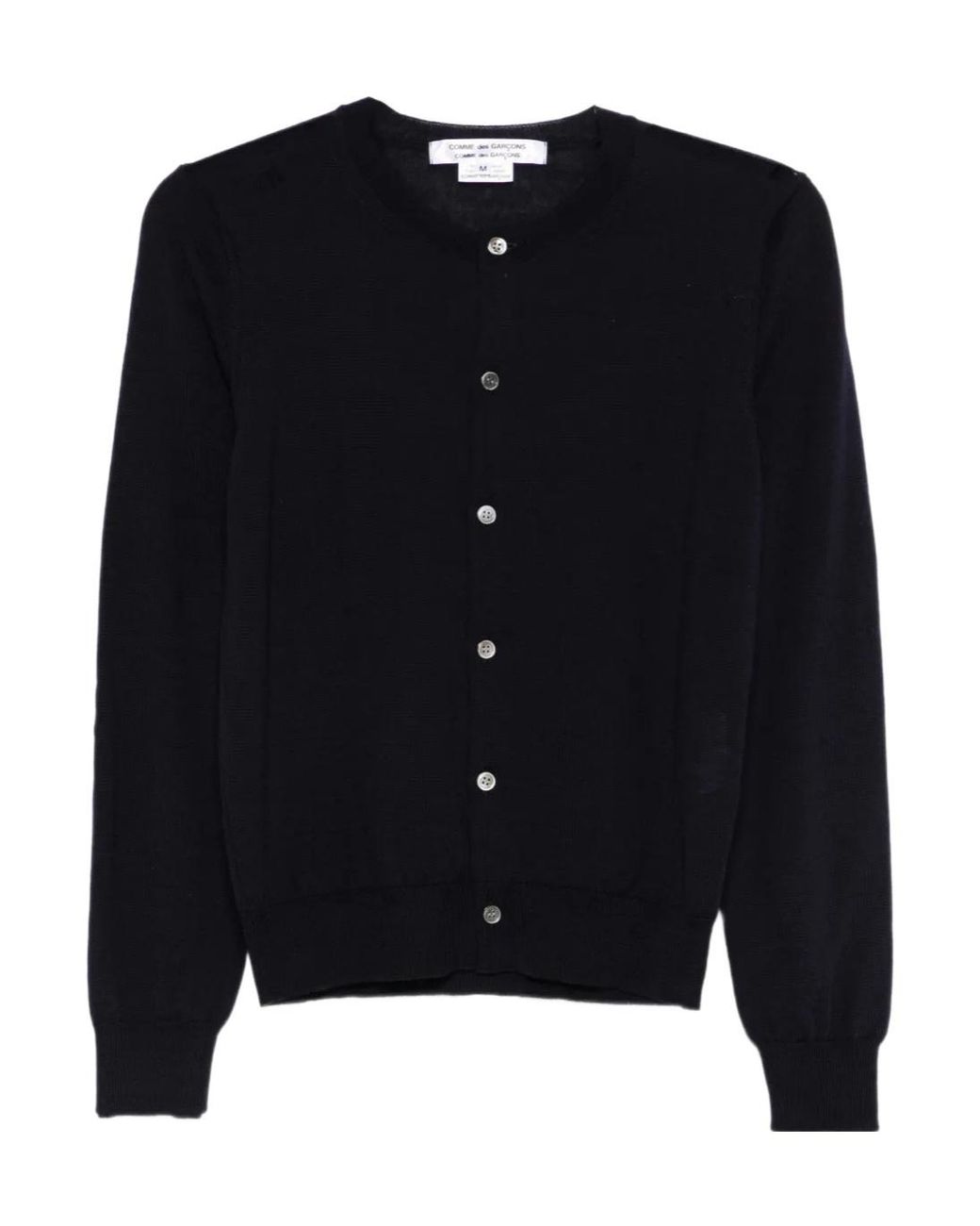 Comme des Garçons Blue Button Knitwear
