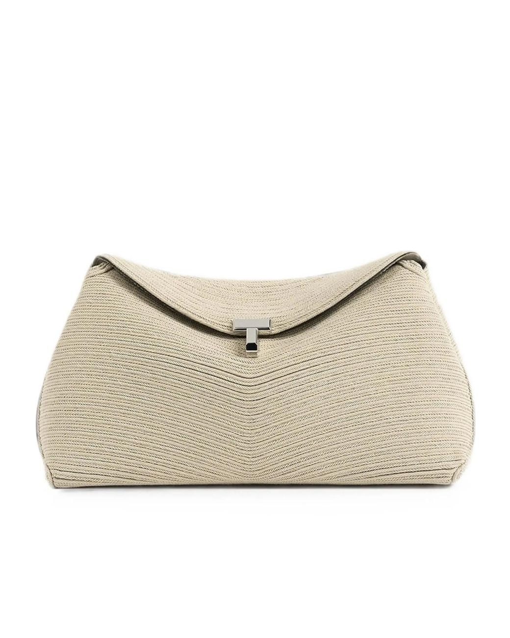 Totême Natural Mini T-Lock Rope Clutch Bag