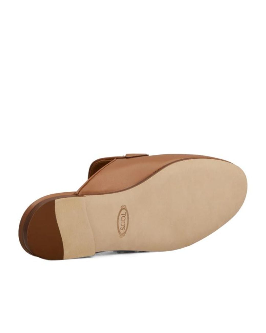 Tod's Brown Logo Engraved Slip-On Mules