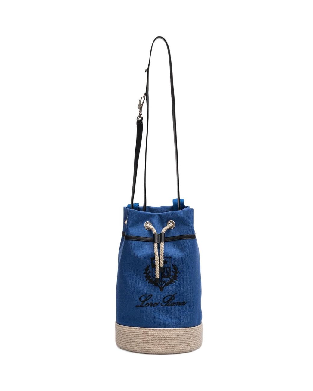 Loro Piana Blue Logo Bucket Bag
