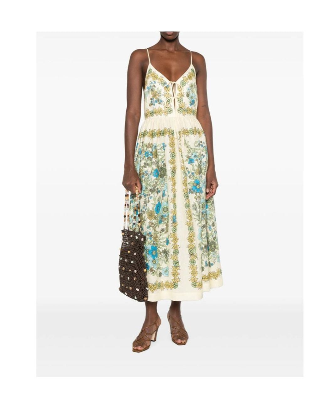 ALÉMAIS White Sophia Midi Dress