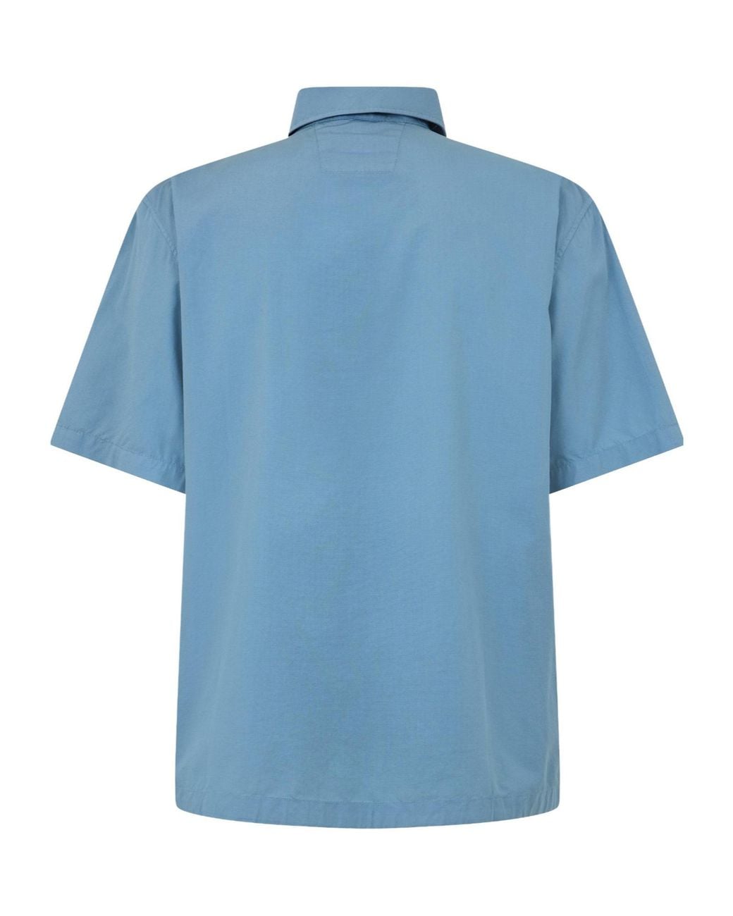 C P Company Blue Light Short-Sleeve Utility Shirt for men