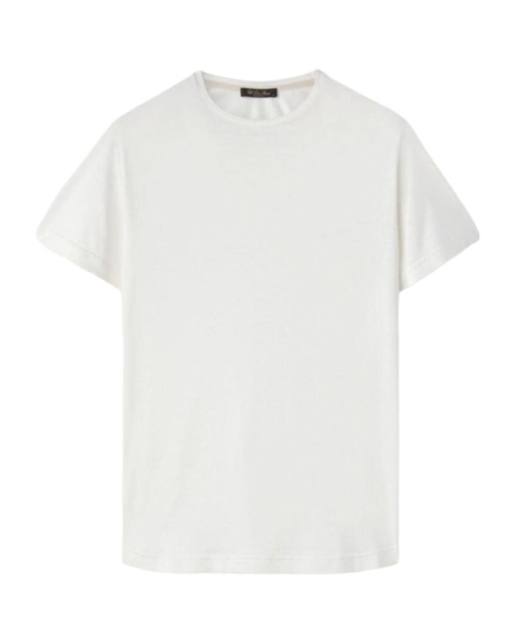 Loro Piana White Short-Sleeved Crewneck T-Shirt for men