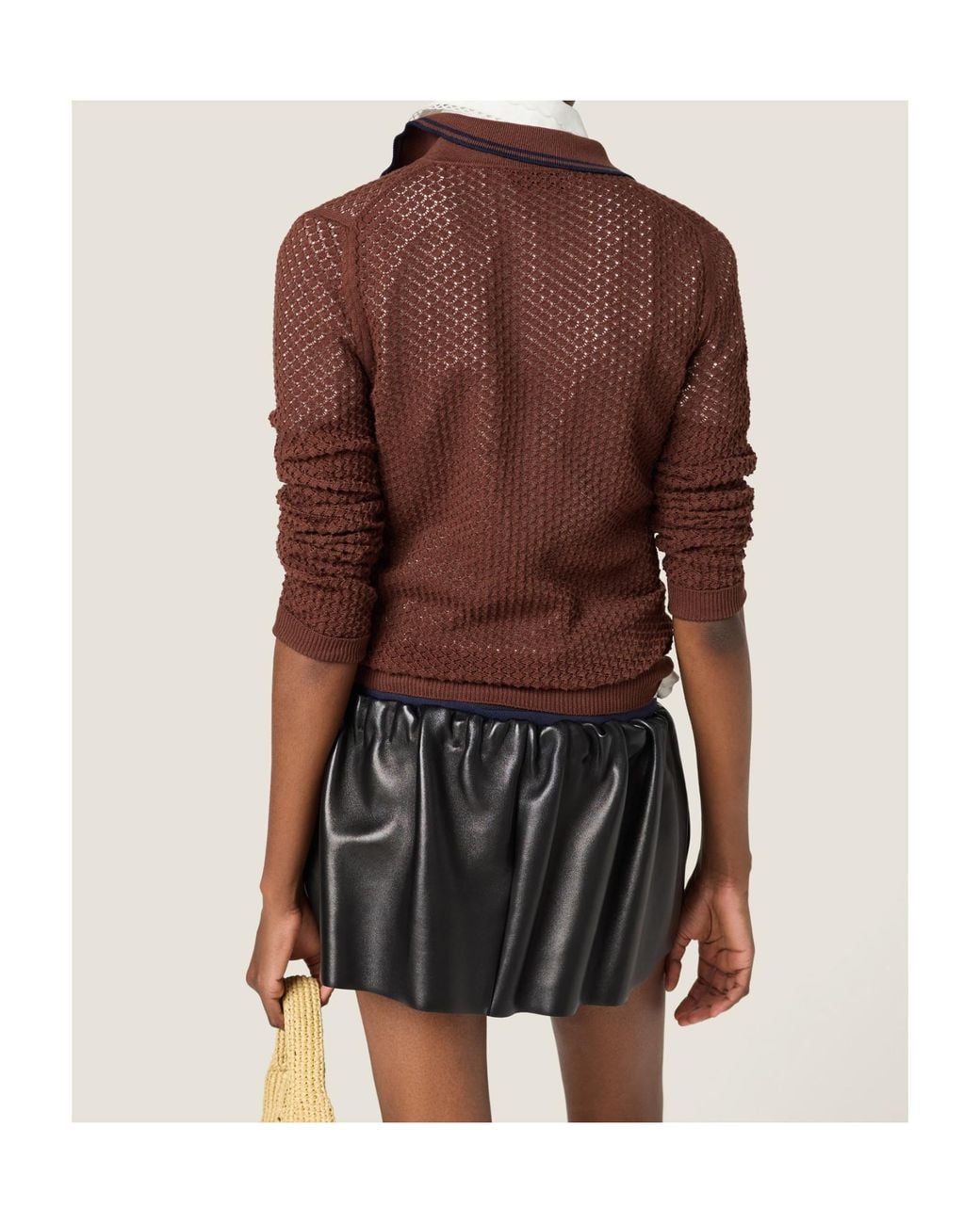 Miu Miu Brown Button-Up Cardigan