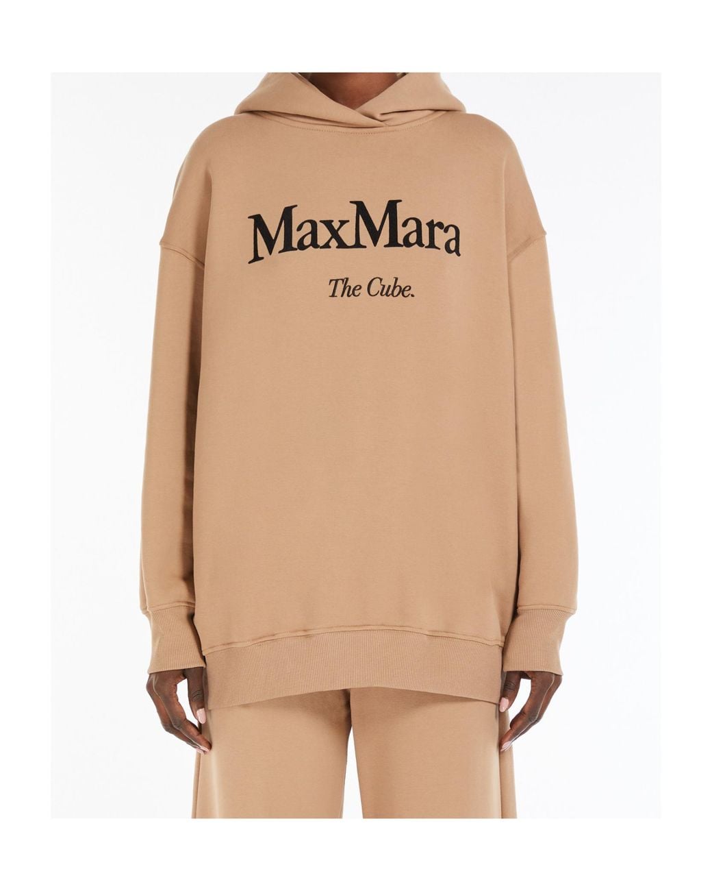 Max Mara Natural 'S Felpa Logo Detailed Long-Sleeved Hoodie