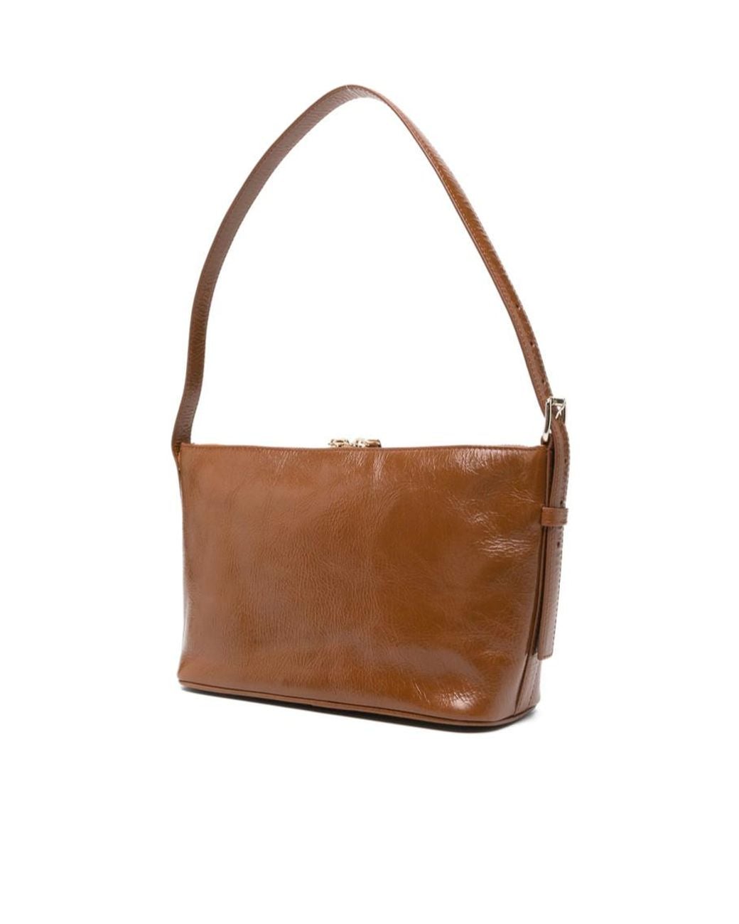 A.P.C. Brown Vera Logo Printed Zipped Shoulder Bag