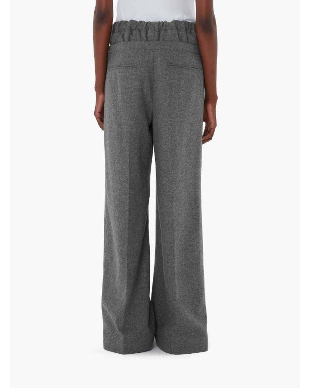 J.W. Anderson Gray Double-Waist Wool Trousers