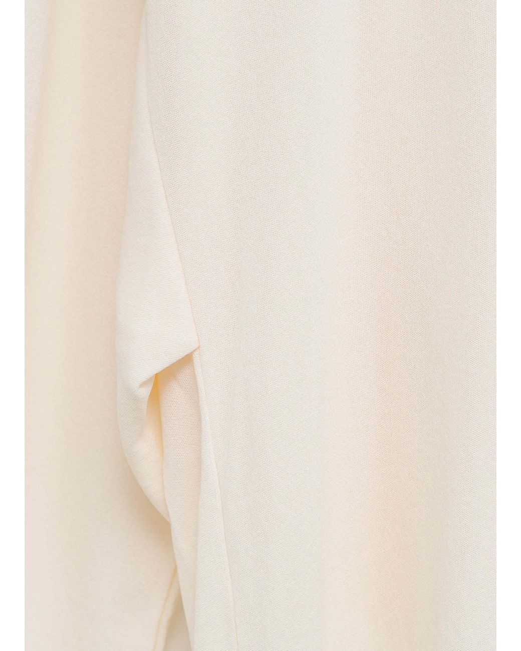 Jacquemus White Mistral Draped-Back Mini Dress