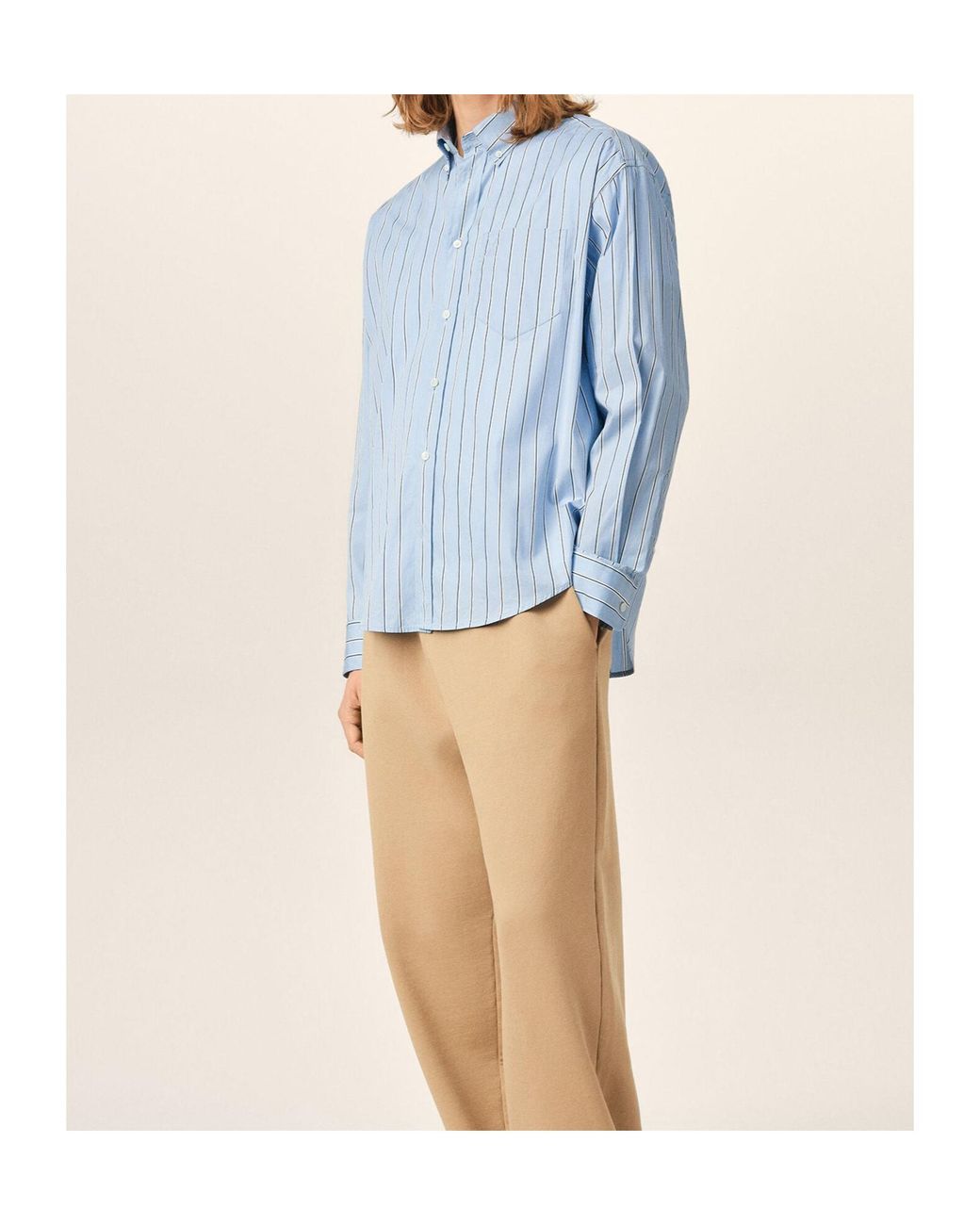 AMI Blue Striped Shirt for men