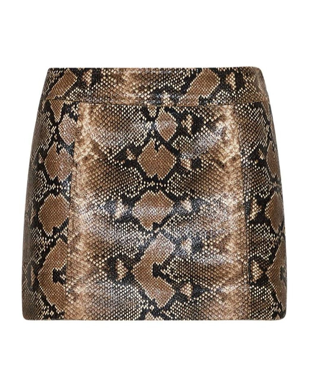 ERMANNO FIRENZE Metallic Printed Mini Skirt