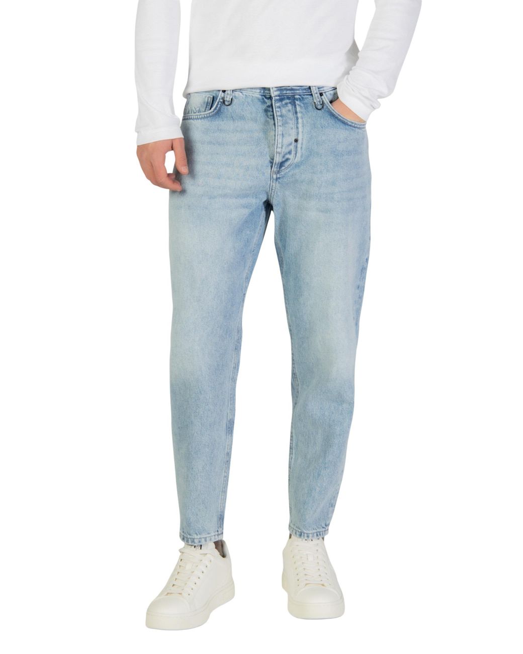 Antony Morato Blue Loose-Fitting Cropped Jeans for men