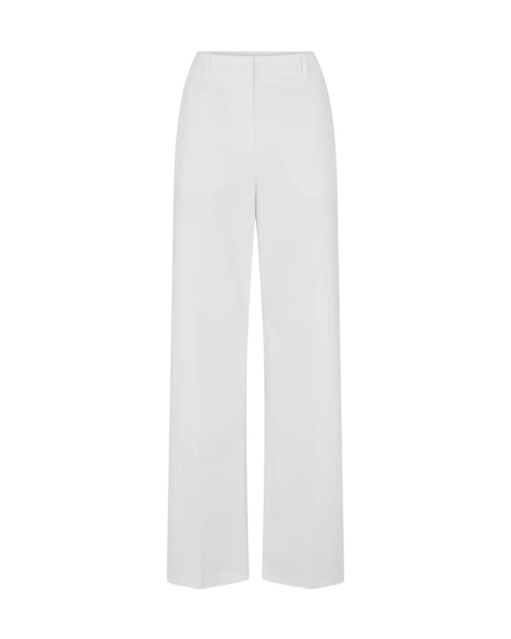 Fendi White Straight Casual Pants