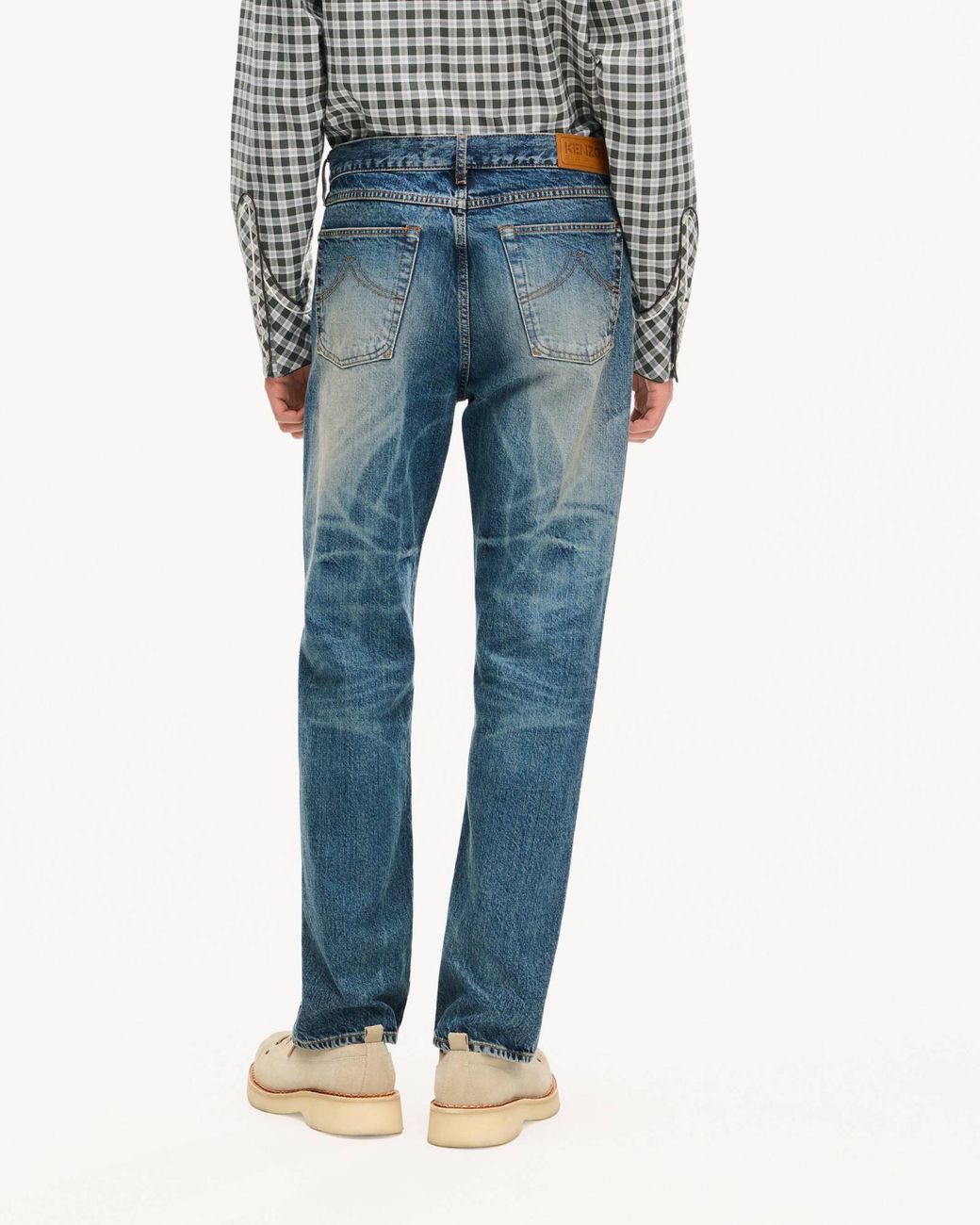 KENZO Blue Straight Fit Jeans for men