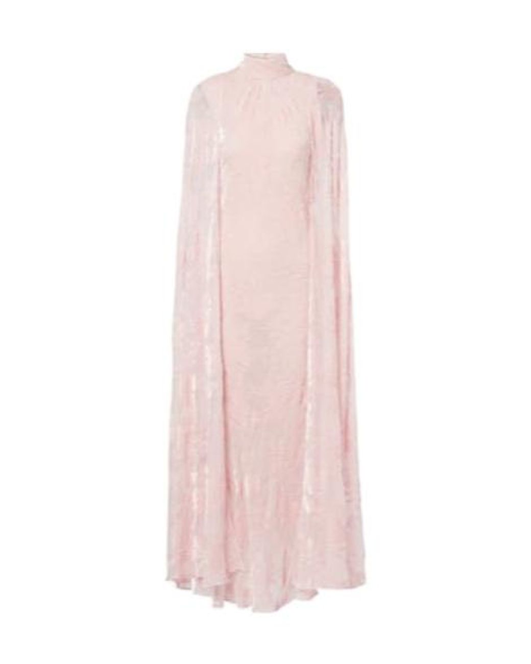 Rodarte Pink Caped Velvet Devoré Gown