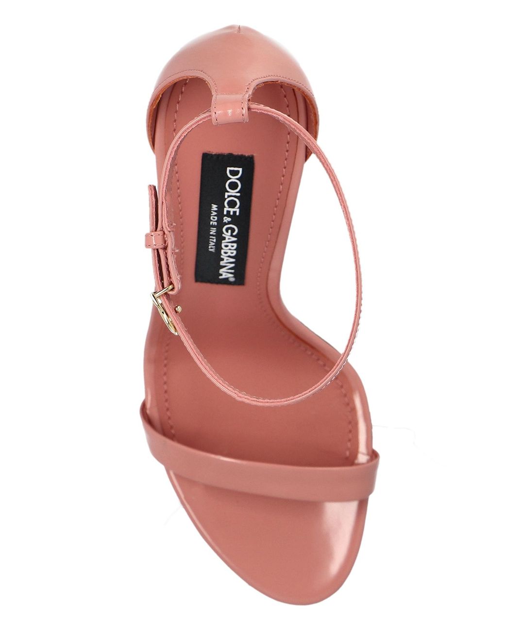 Dolce & Gabbana Pink Dg Logo Plaque Sandals