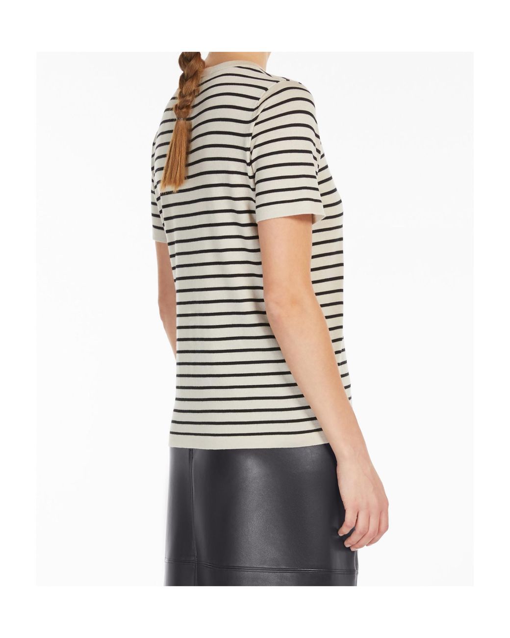 Max Mara White 'S Egidio Striped Crewneck T-Shirt