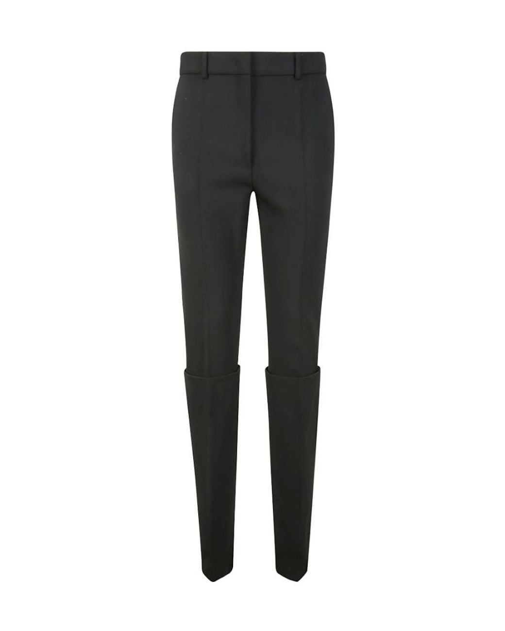 Sportmax Black High Waist Straight Leg Trousers