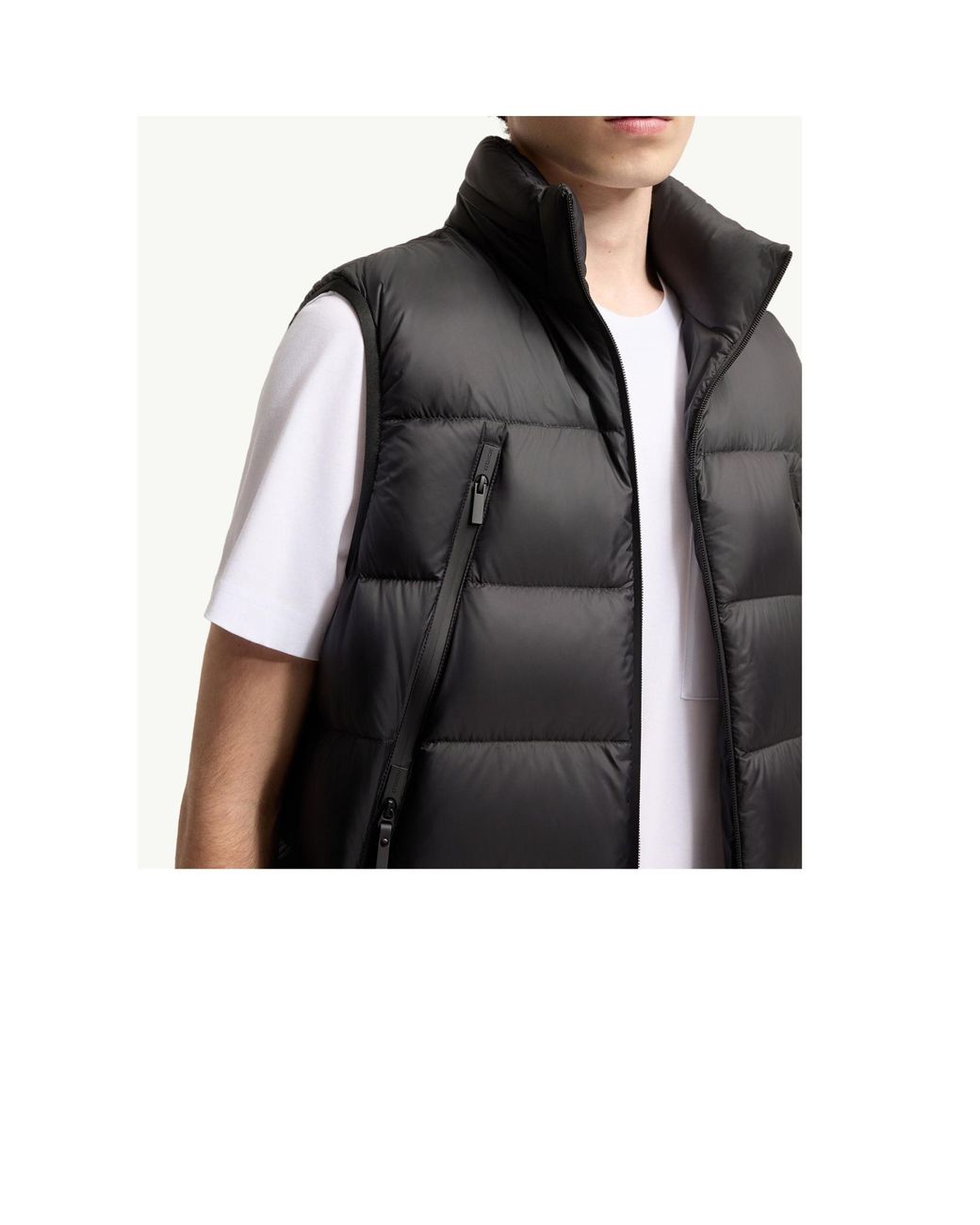 Moncler Black Reticone Down Vest for men