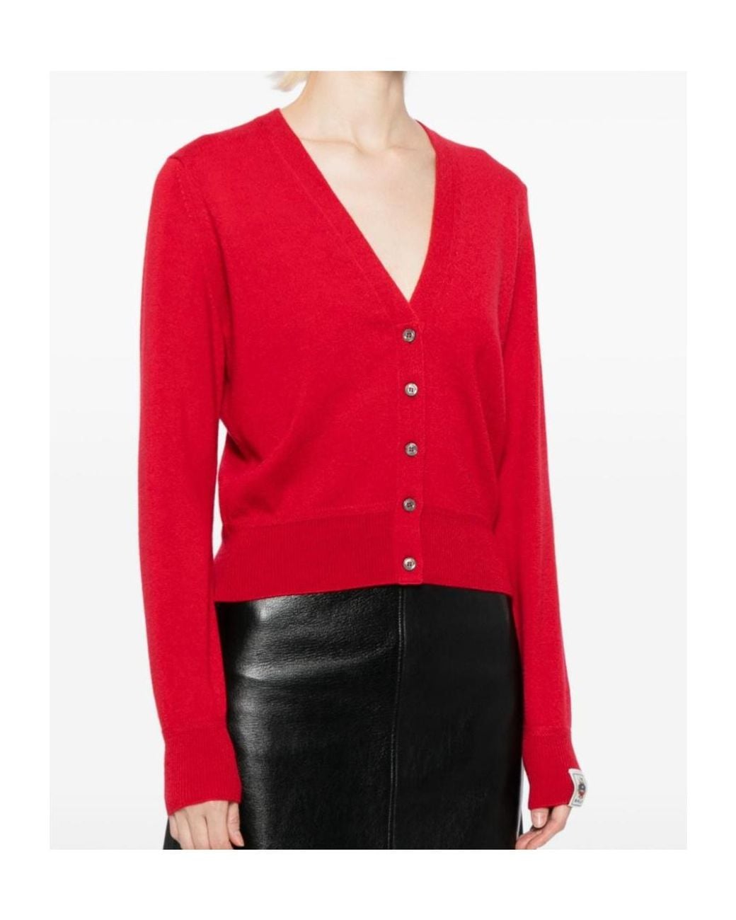 Bally Red Cashmere Cardigan