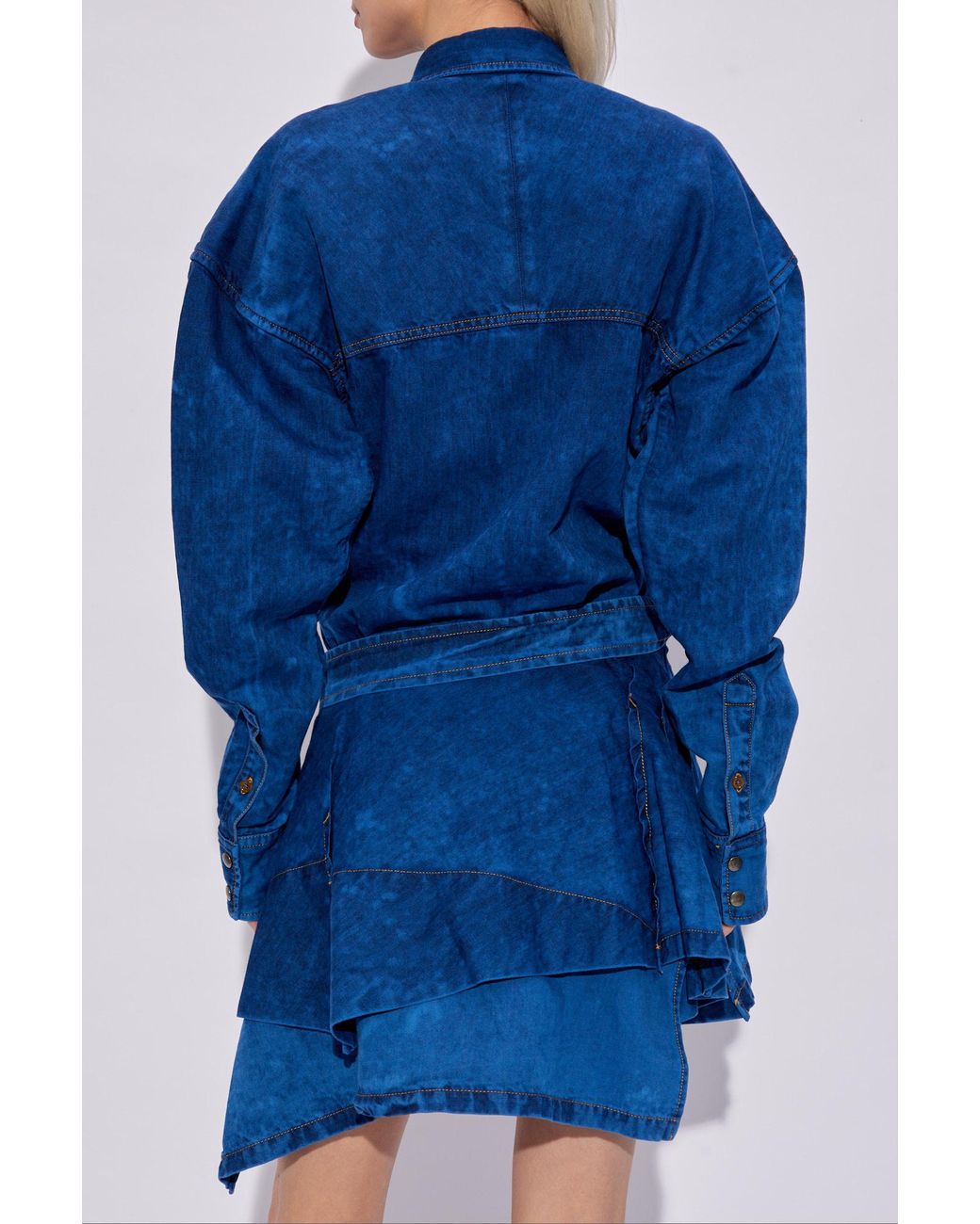 Vivienne Westwood Blue Meghan Asymmetric Faded Mini Dress