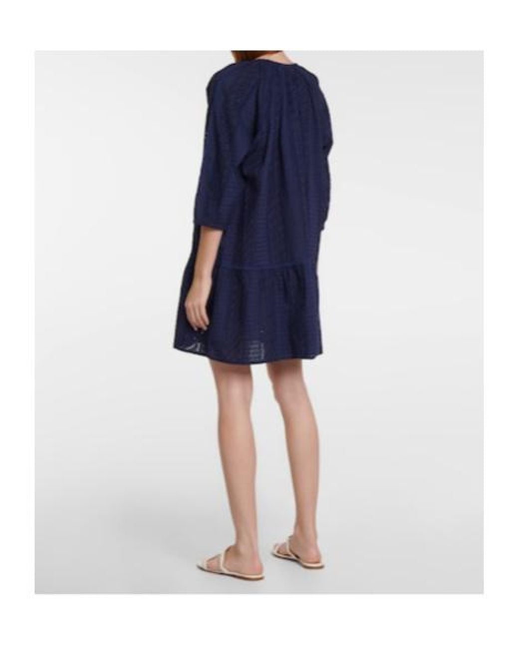Melissa Odabash Blue Ashley Embroidered Minidress