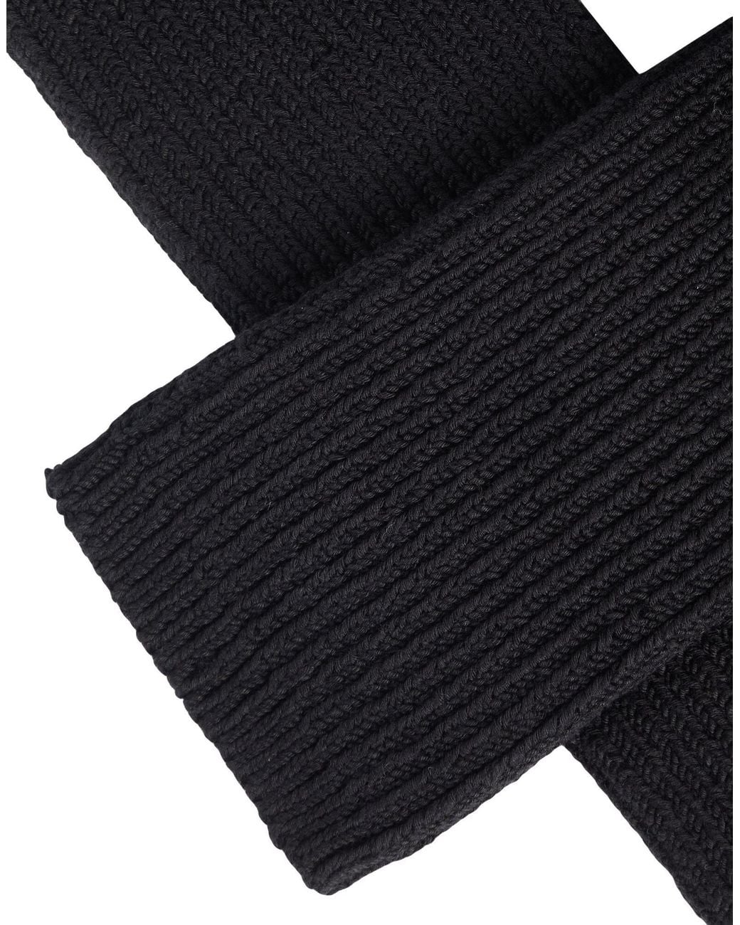 Rick Owens Black Solid-Color Knitted Leg Guards