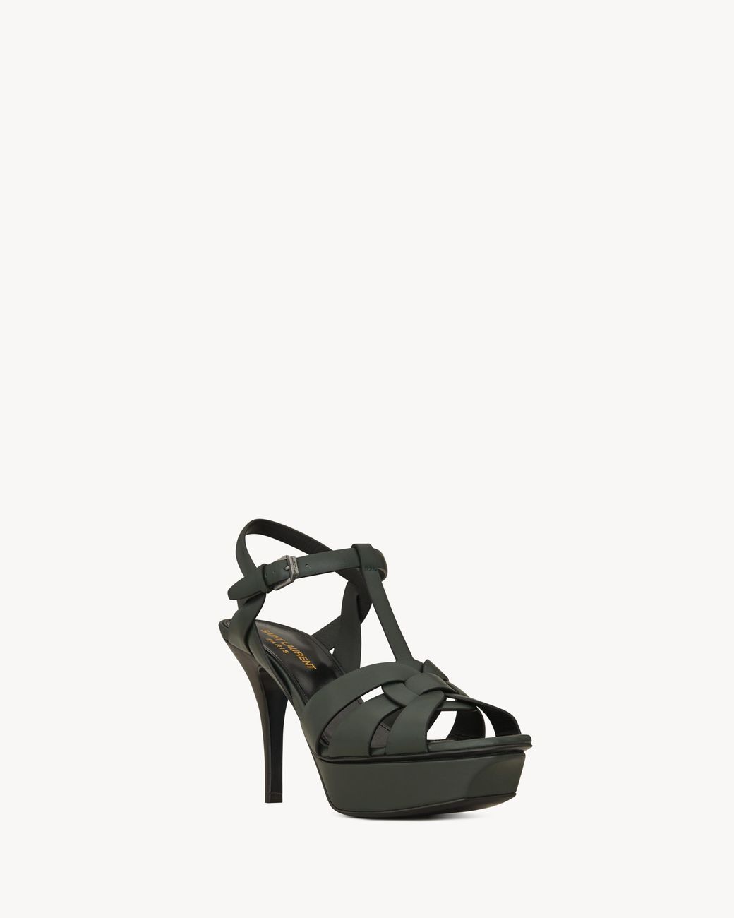 Saint Laurent Black Tribute Platform Sandals