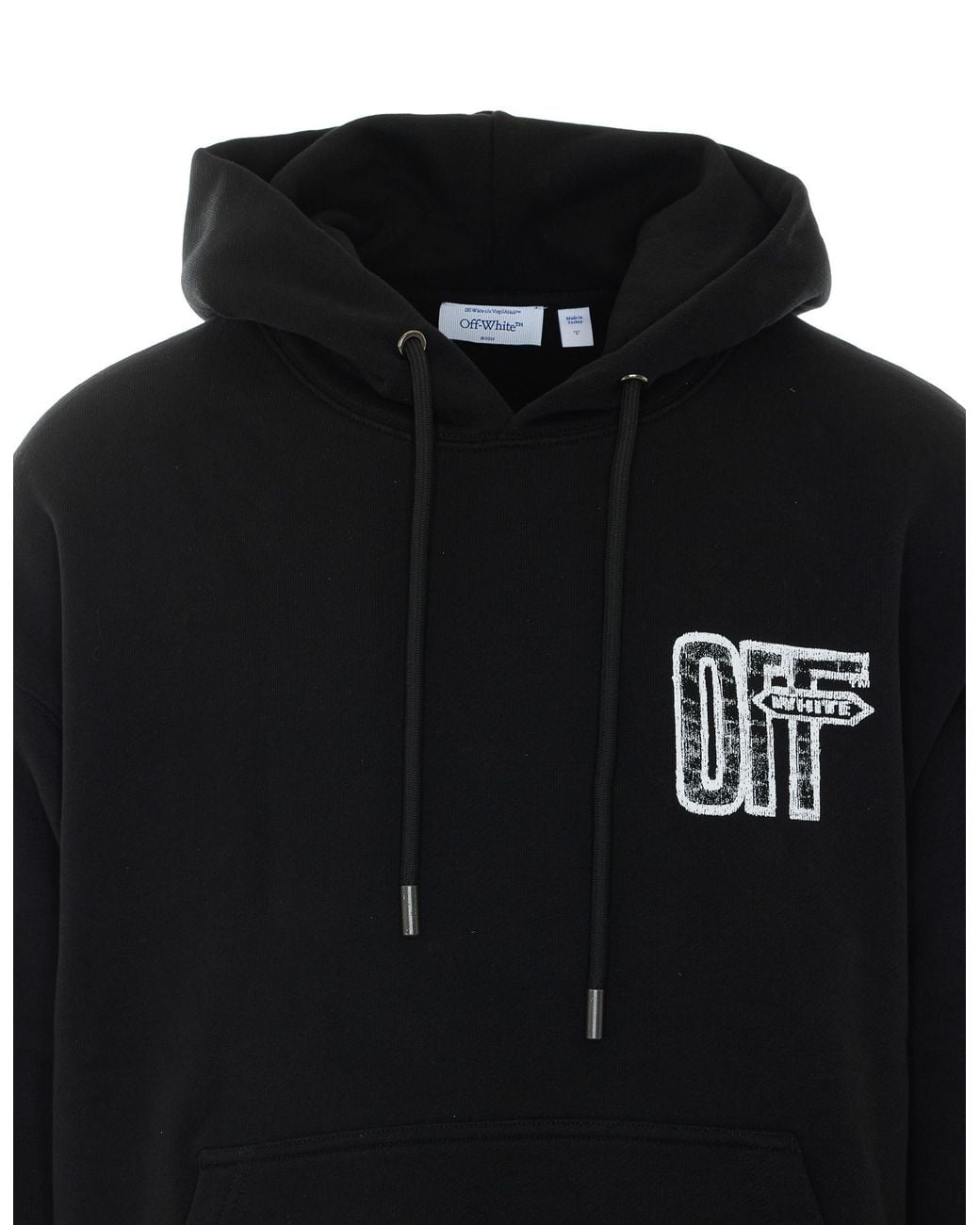 Off-White c/o Virgil Abloh Black Motion Arrow Printed Hoodie for men