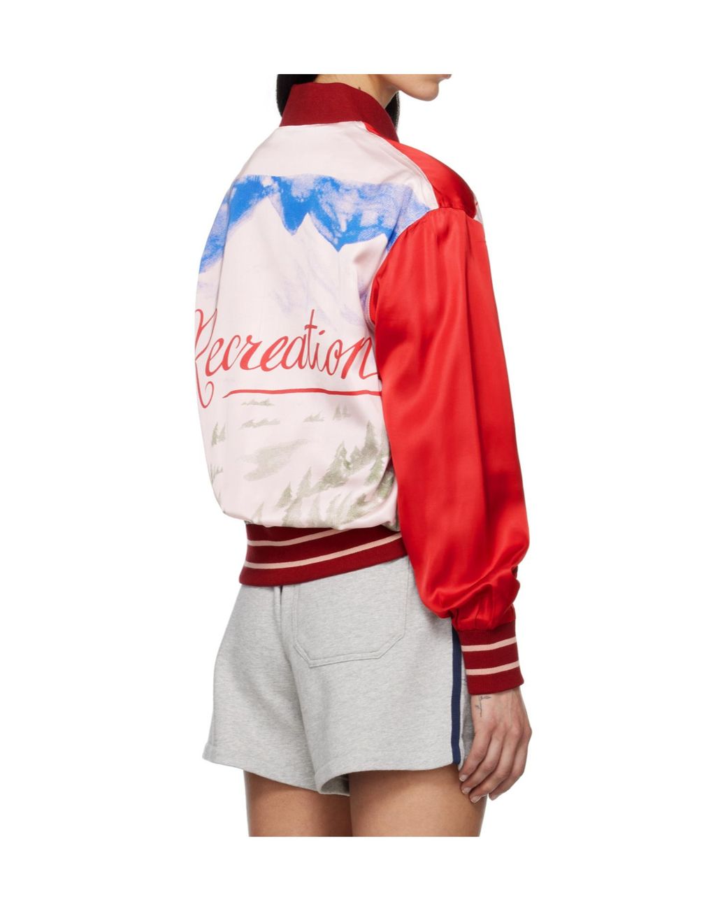 Bode Red Postcard Rally Jacket