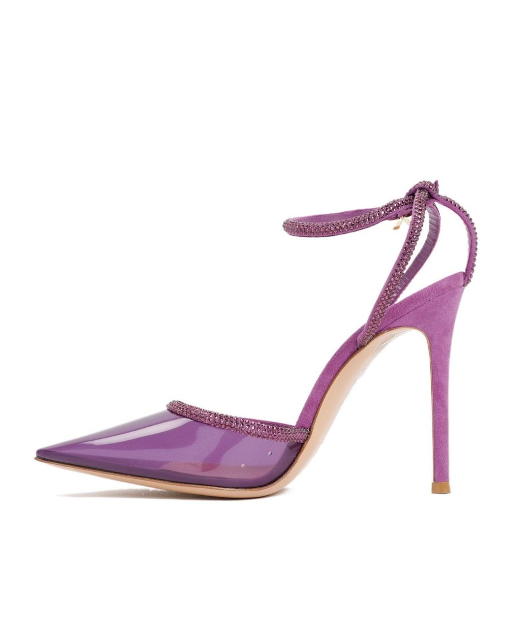 Gianvito Rossi Pink Plexi Embellished Pumps