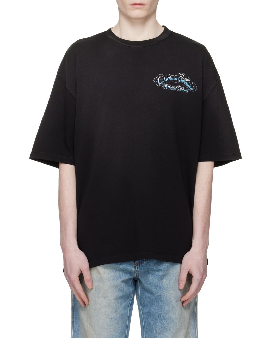 Amiri Black Ma Core Crewneck T-Shirt for men