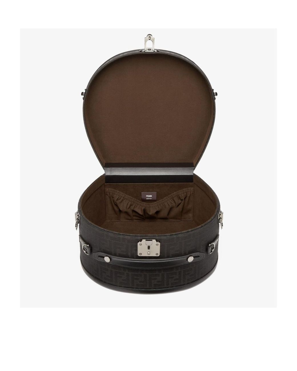 Fendi Black Ff Jacquard Hat Box for men