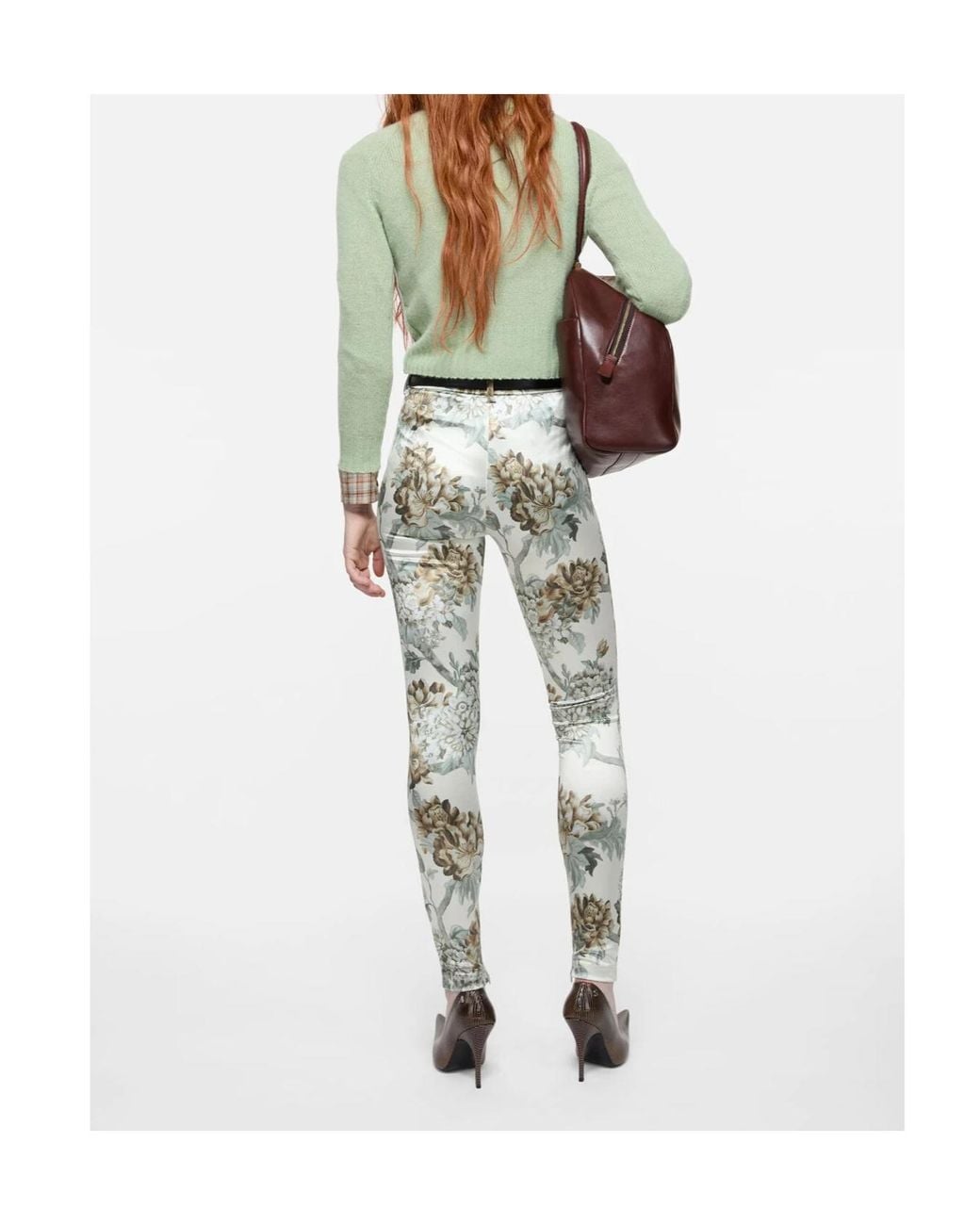 Acne Multicolor Fitted Printed Trousers
