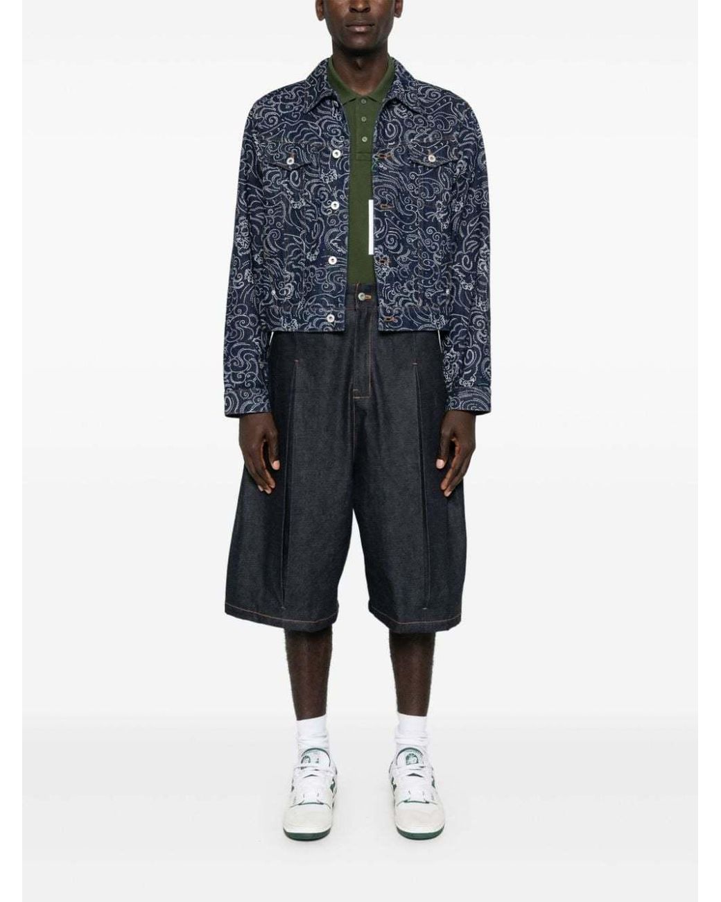 KENZO Blue Star Tiger Buttoned Denim Jacket for men