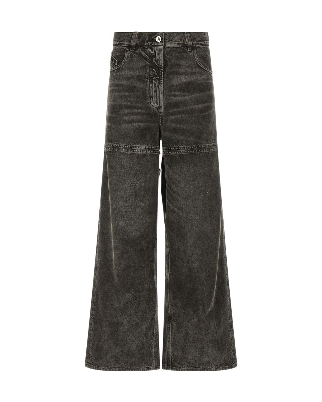 The Attico Gray Belt Loop Jeans