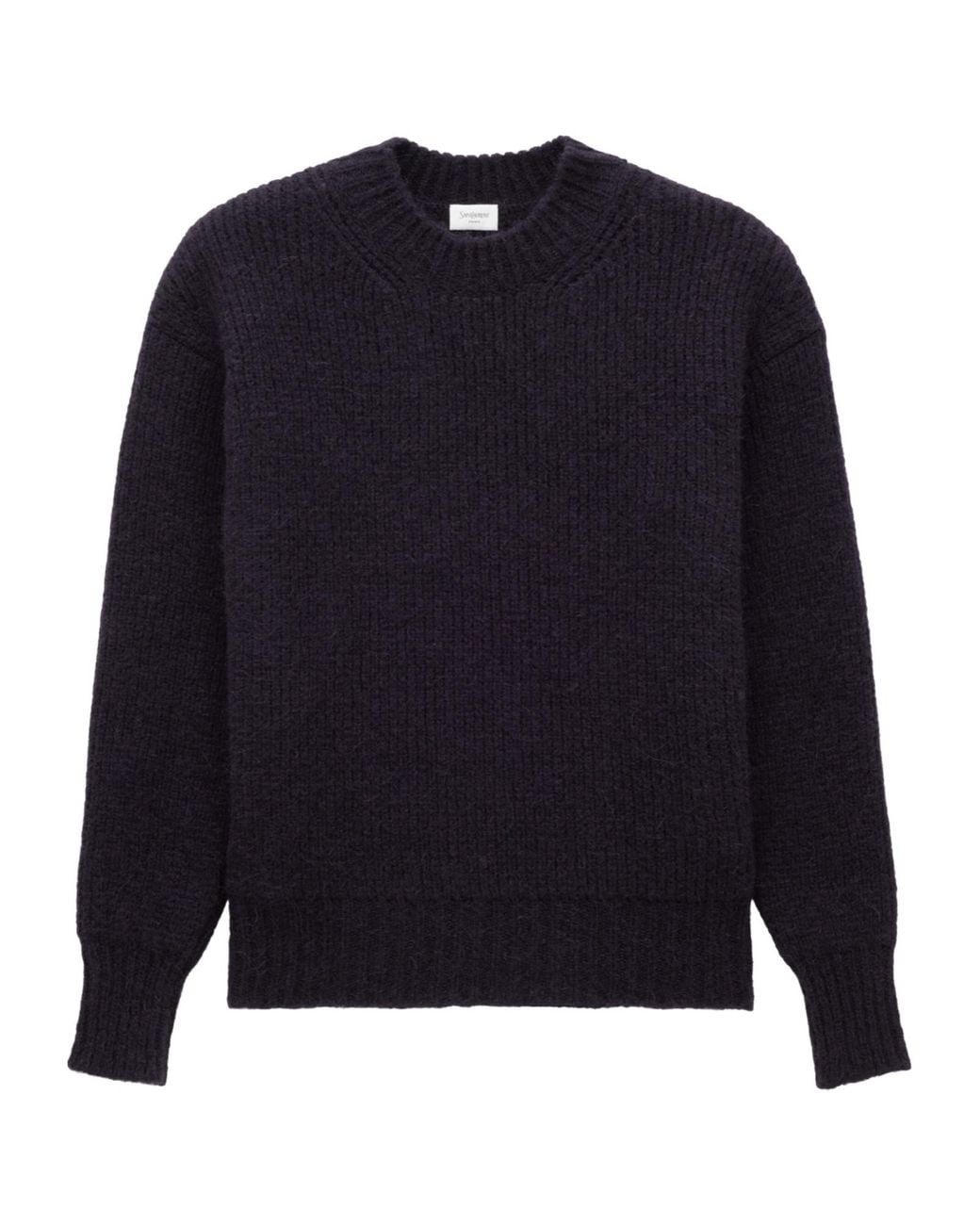 Saint Laurent Blue Oversized Chunky Knit Jumper