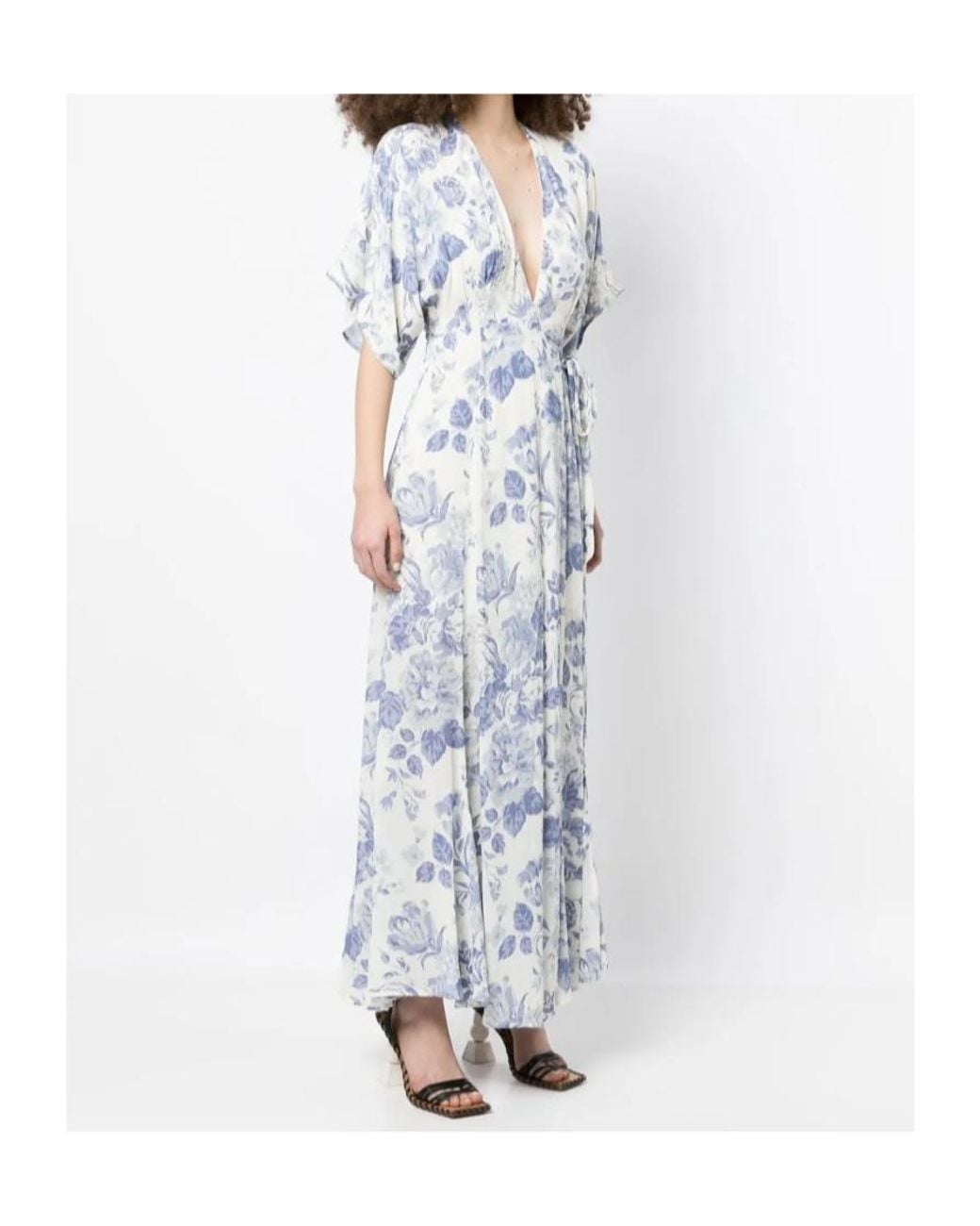 Reformation White Winslow Floral-Print Maxi Dress