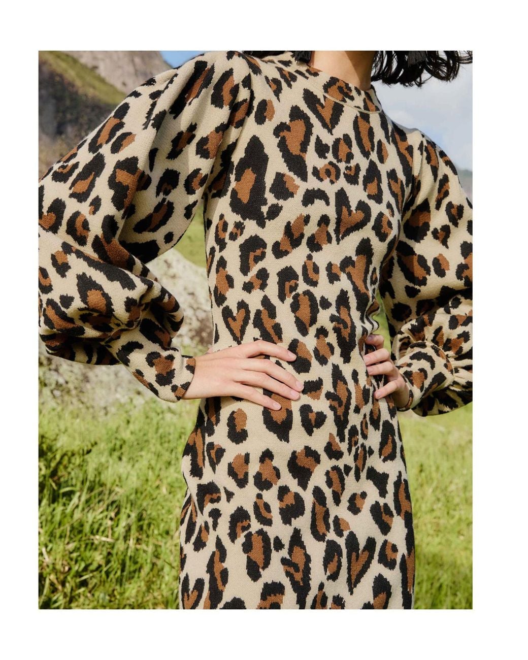 Farm Rio Metallic Long Sleeve Dress