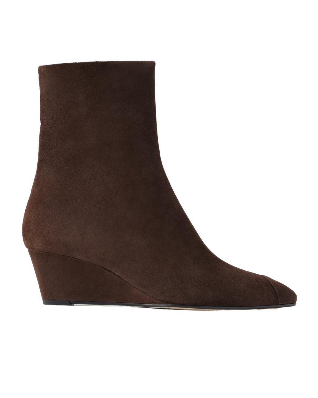 Aeyde Brown Wedge Suede Ankle Boots