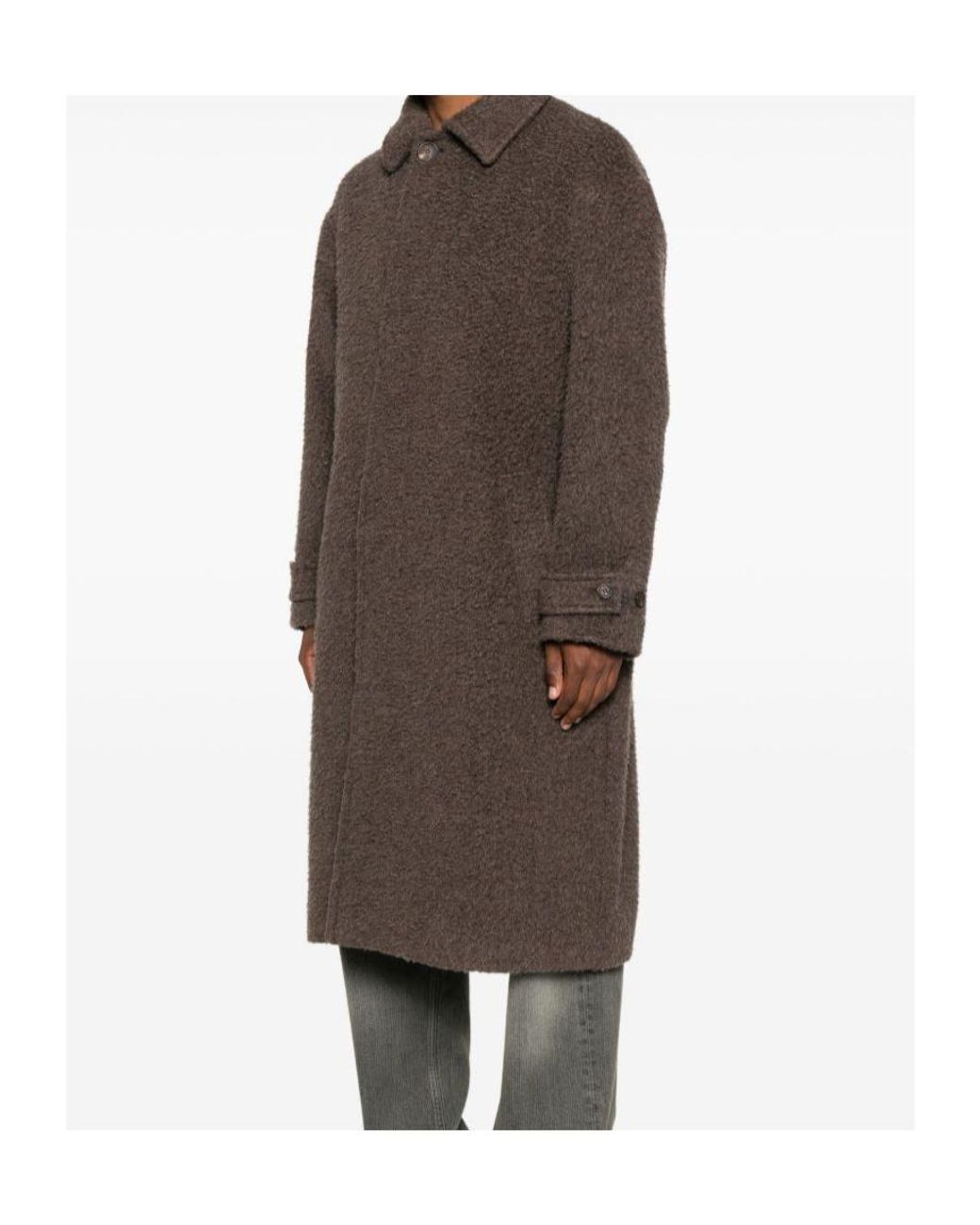 Golden Goose Deluxe Brand Brown Long Sleeved Brooch Detailed Coat for men