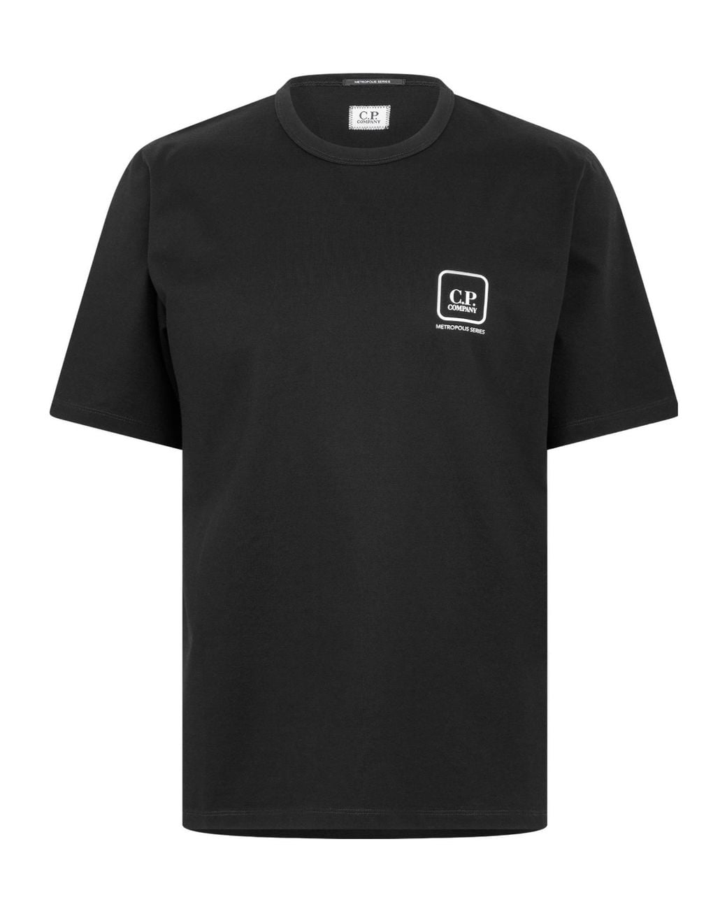 C P Company Black Stencil Large T-Shirt for men
