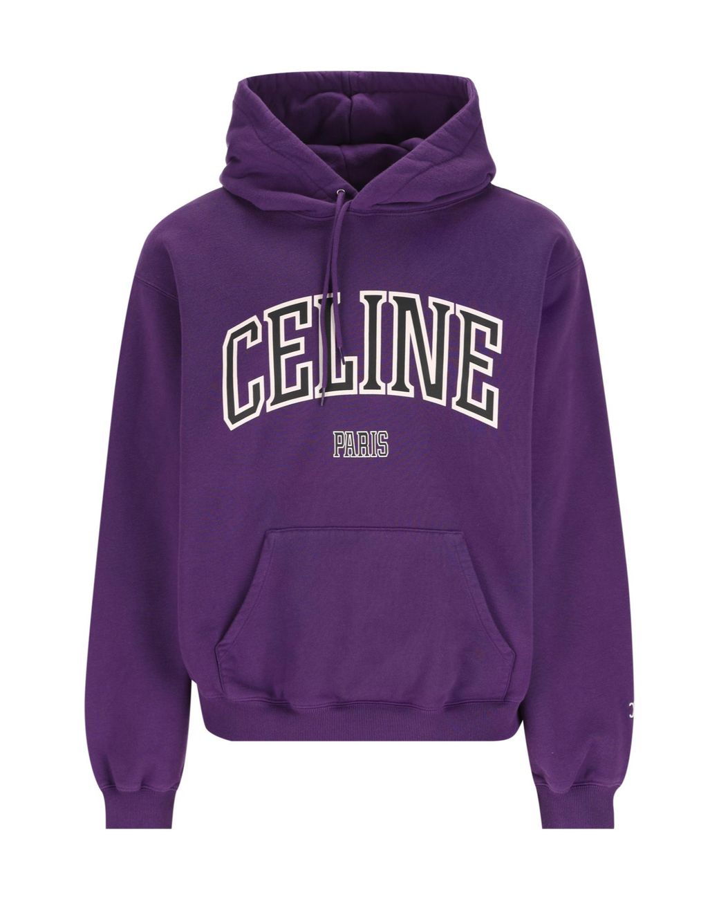 Céline Purple College Hoodie for men